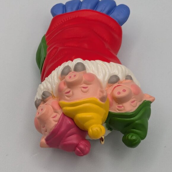 Hallmark Keepsake Three Little Piggies Ornament 1990 - Handcrafted - Picture 4 of 8